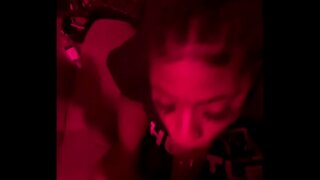 آبنوس پاگل نالوں میں اپنے بڑے سیاہ ڈک واپس کمرے کے اسٹوڈیو